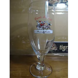 1 VERRE  CUVEE DE NOEL BRASSERIE CASTELAIN  25CL HT.16.90CM