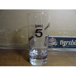 6 VERRES LABEL 5  22CL HT.13CM