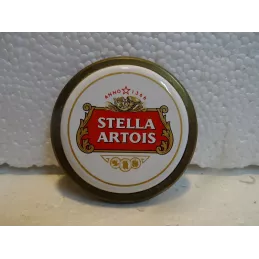 DEVANT DE TIRAGE PRESSION STELLA ARTOIS  EN CERAMIQUE  DIAMETRE 7CM
