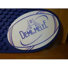 TAPIS EGOUTTOIR  DEMI DE MELEE  RUGBY 60CM X13CM