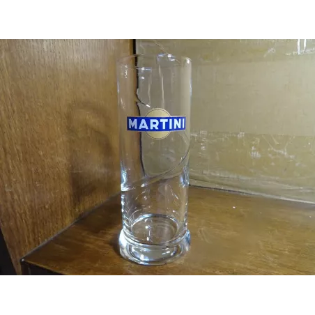 6 VERRES MARTINI LOGO BLEU HT.15.30CM