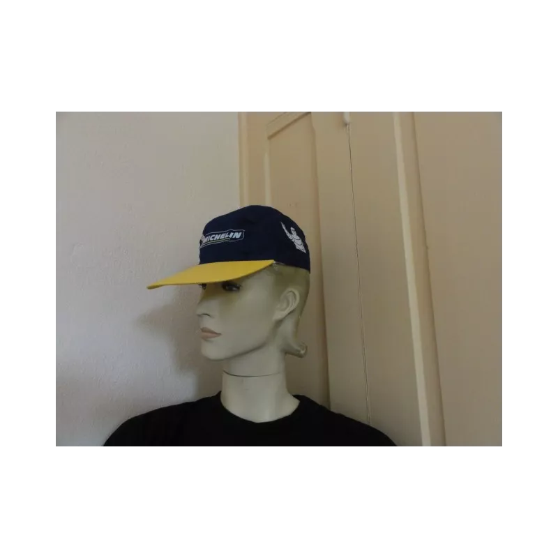Casquette Vintage Bibendum Michelin Jaune - Taille Enfant Réglable - Made In France