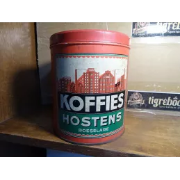 BOITE KOFFIES HOSTENS  HT 18CM  DIAMETRE 15.30CM