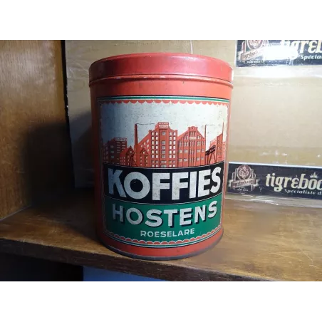 BOITE KOFFIES HOSTENS  HT 18CM  DIAMETRE 15.30CM