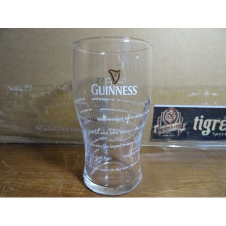 6 VERRES GUINNESS 25CL COLLECTOR  250ANS  HT 12.50CM