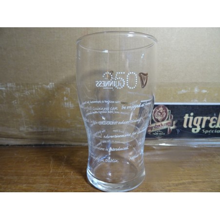 1 VERRE GUINNESS 25CL COLLECTOR  250ANS  HT 12.50CM