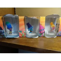 3 VERRES TROLLS COLLECTOR 2016 25CL HT.9CM