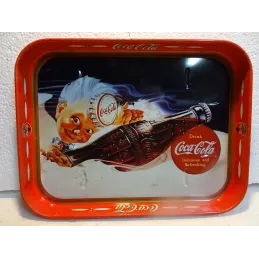 PLATEAU COCA-COLA EN TOLE 28CM X21CM