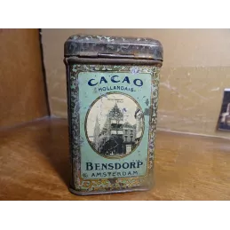BOITE CACAO  BENSDORP 6CM X6CM HT 9.50CM