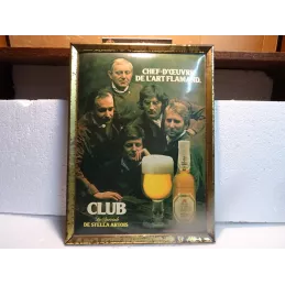 CADRE PLASTIFIE  STELLA ARTOIS CLUB 38.50CM X28.50CM