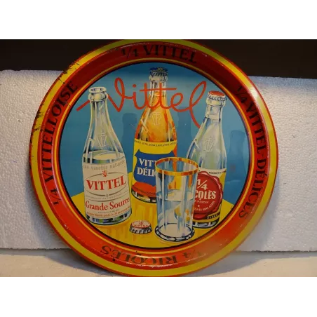 PLATEAU VITTEL  EN TOLE  DIAMETRE 30CM