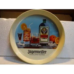 PLATEAU  JAGERMEISTER EN TOLE DIAMETRE 32CM