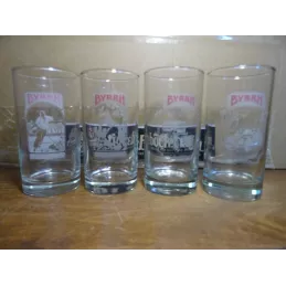 4 VERRES BYRRH COLLECTOR  20CL  HT 12CM ET 12.20CM