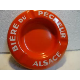 CENDRIER  BIERE DU PECHEUR  EMAILLE  DIAMETRE 19.50CM