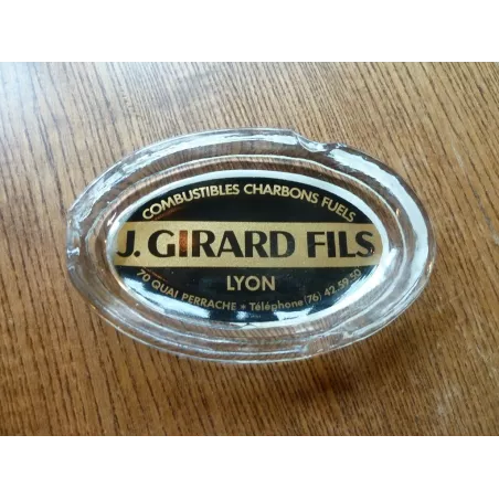 CENDRIER  J. GIRARD FILS  LYON  COMBUSTIBLES CHARBONS FUELS 12.40CM X8.30CM