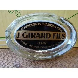 CENDRIER  J. GIRARD FILS  LYON  COMBUSTIBLES CHARBONS FUELS 12.40CM X8.30CM