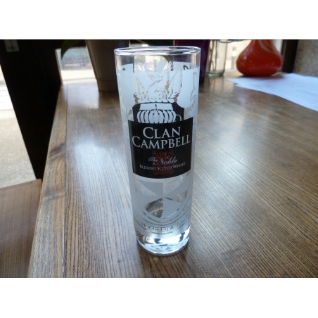 6 VERRES CLAN CAMPBELL 22CL  HT 15.20CM   BLENDED SCOTCH