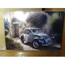 TOLE VOITURE 2CV 30CM X20CM