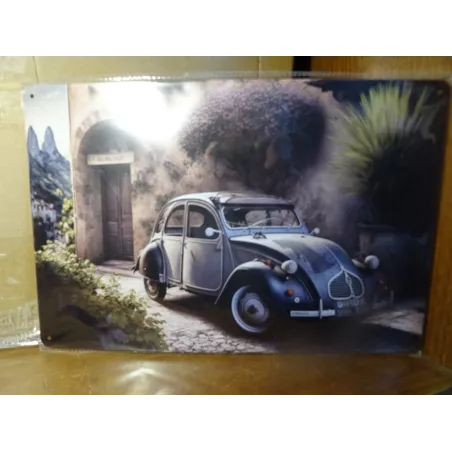 TOLE VOITURE 2CV 30CM X20CM