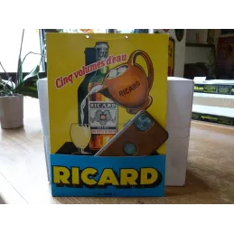 CARTON RICARD JAUNE  AVEC POCHETTE 33.50CMX24CM