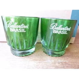 2 VERRES BALLANTINES BRASIL HT 8.50CM