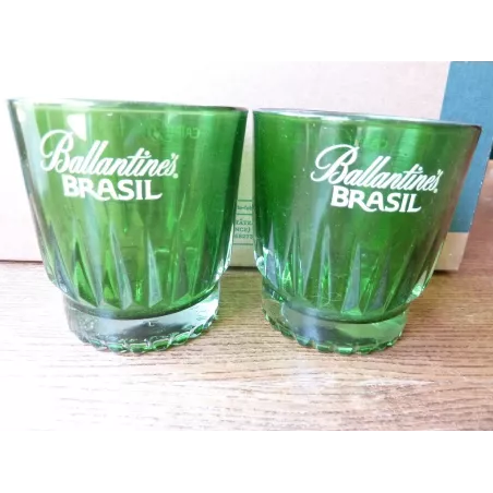 2 VERRES BALLANTINES BRASIL HT 8.50CM