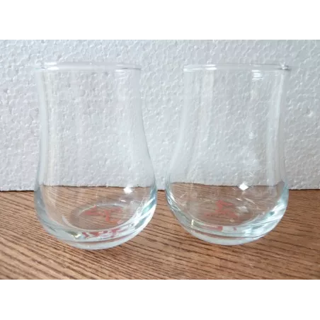 2 VERRES GLENFIDDICH 10CL HT 8CM