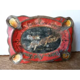 CENDRIER BIERE DE  SEPT FONS EN TOLE LITHO 12.30CM X10CM