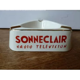 CENDRIER SONNECLAIR RADIO TELEVISION 14CM X14CM X14CM