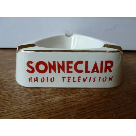 CENDRIER SONNECLAIR RADIO TELEVISION 14CM X14CM X14CM