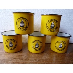 5 MUGS CUTTY SARK EMAILLE