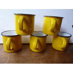 5 MUGS CUTTY SARK EMAILLE