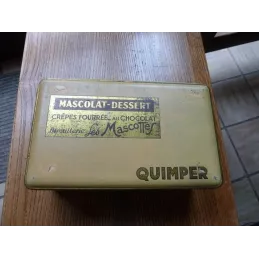 BOITE QUIMPER MASCOLAT-DESSERT LES MASCOTTES  18.60CM X11.30CM