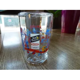 1 VERRE MOUTARDE AMORA  TOUR DE FRANCE HT 9.50CM