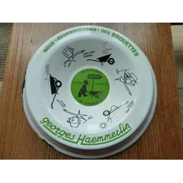CENDRIER GEORGES HAEMMERLIN EN TOLE  EMAILLEE DIAMETRE 22CM   SAVERNE
