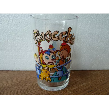 1 VERRE  PINOCCHIO LE CIRQUE  ANNEE 1991 HT 10CM