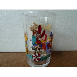 1 VERRE  PINOCCHIO LE CIRQUE  ANNEE 1991 HT 10CM