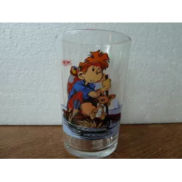 1 VERRE AMORA  SPIROU  HT 10CM