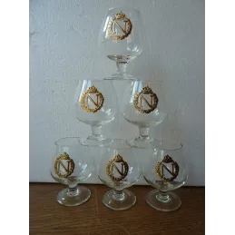 6 VERRES COGNAC NAPOLEON...