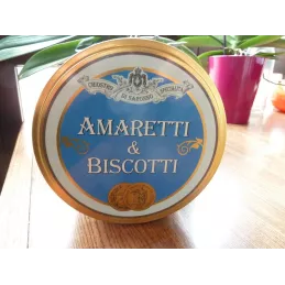 BOITE BISCOTTI & AMAROTTI SARONNO  HT 26CM DIAMETRE  13.80CM