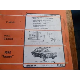 REVUE TECHNIQUE AUTOMOBILE FORD TAUNUS FEVRIER 1972 N° 310