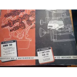 REVUE TECHNIQUE AUTOMOBILE BMW 700 NOVEMBRE  1964 N°223