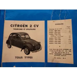 REVUE TECHNIQUE AUTOMOBILE  CITROEN 2CH  TOURISME ET UTILITAIRE