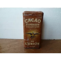 BOITE CACAO L'UNION  8.50CM X8.50CM HT.17.50CM