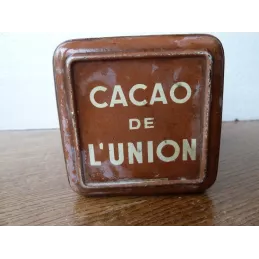 BOITE CACAO L'UNION  8.50CM X8.50CM HT.17.50CM