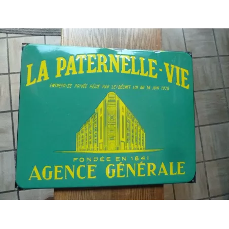 PLAQUE EMAILLEE LA PATERNELLE -VIE  48.50CM X38CM