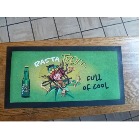 TAPIS RASTA  TROLLS  EN CAOUTCHOUC 44CM X22.50CM