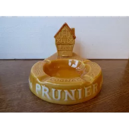 CENDRIER  COGNAC PRUNIER  21CM X14CM  HT 13CM