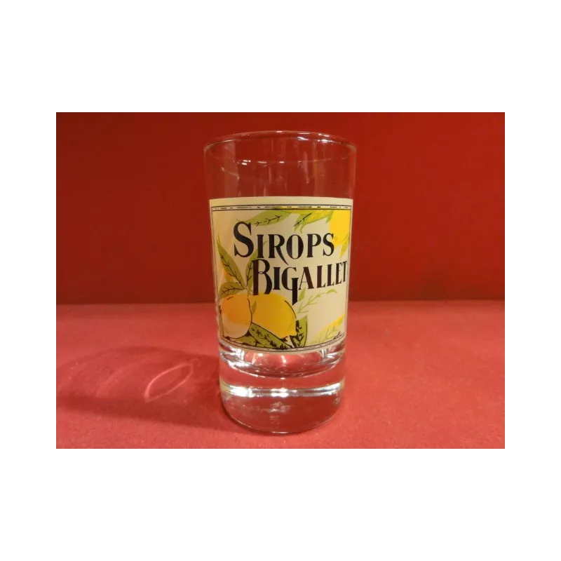 6 VERRES  SIROP BIGALLET  HT 10 CM