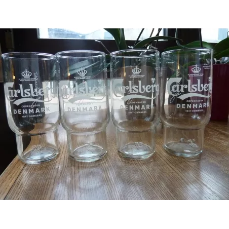 4 VERRES CARLSBERG  50CL HT 16.30CM